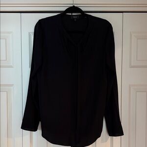 Theory Women's Classic Black Long Sleeve Blouse